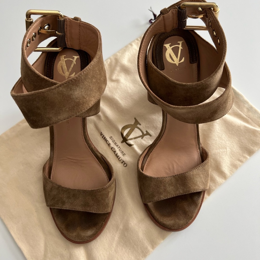 Vince Camuto signature suede sandal
